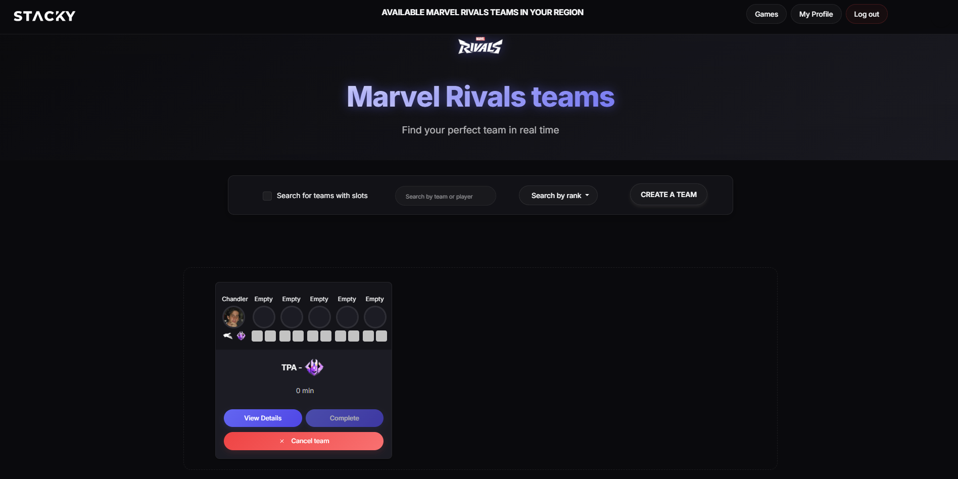 Create a team in real time step 4