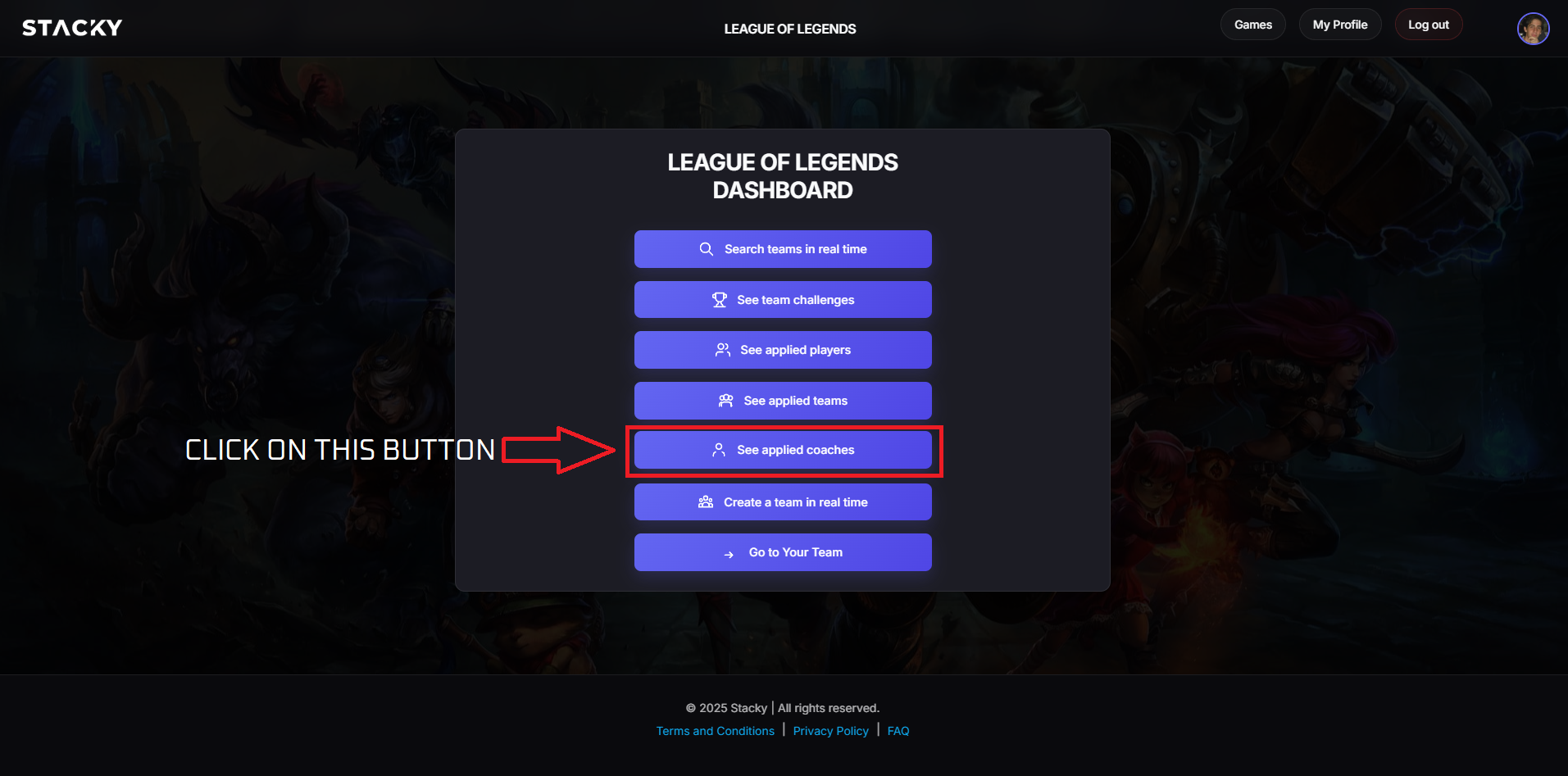 Apply as a coach step 2