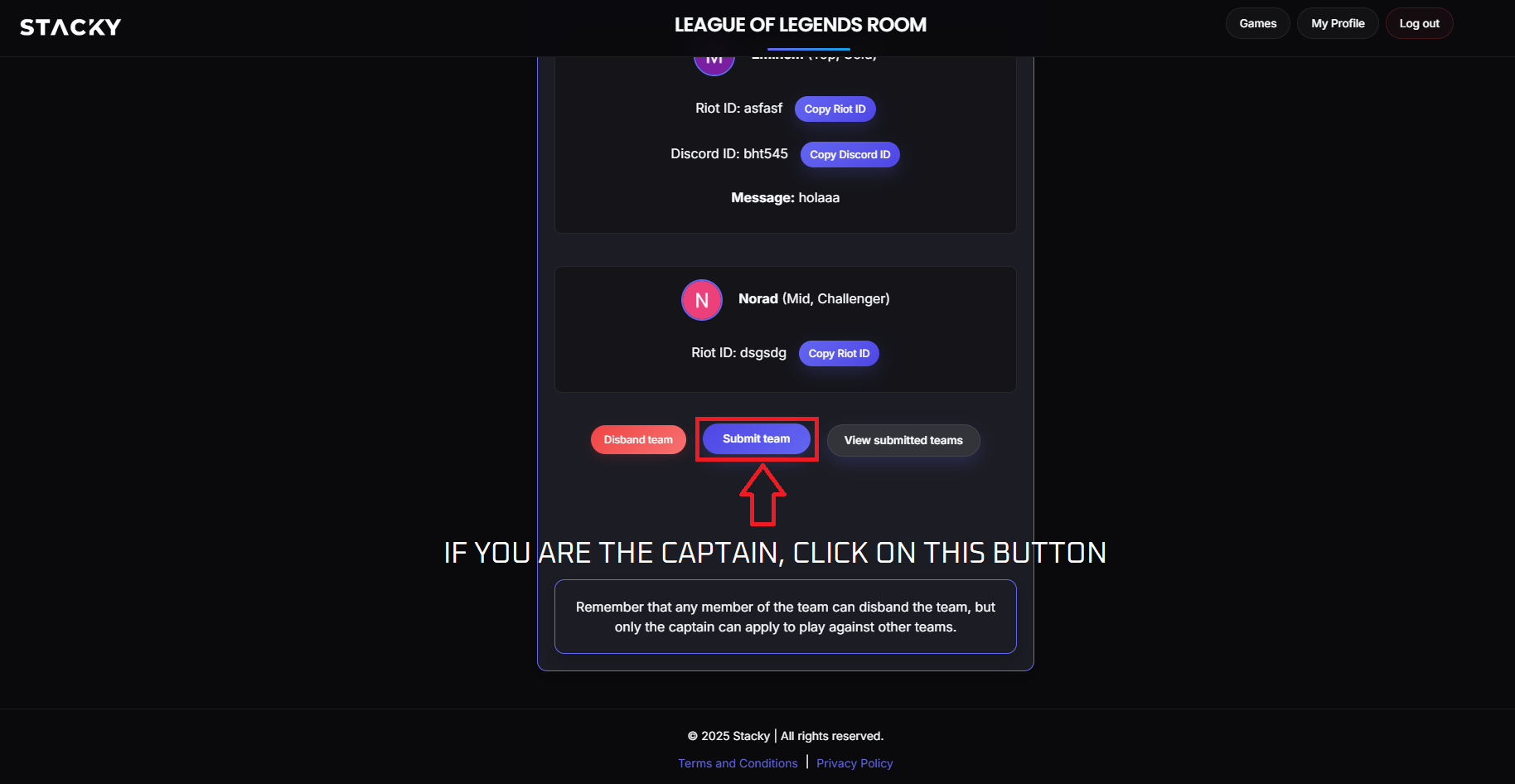 Accept a challenge step 3