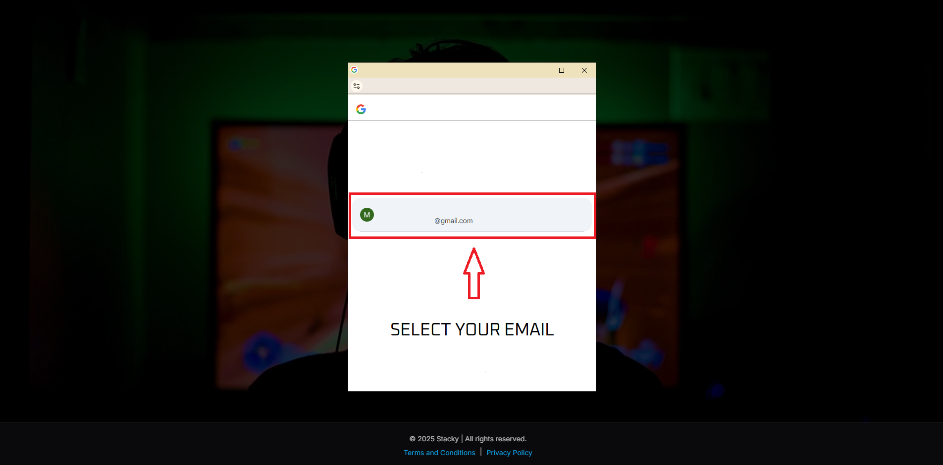 Create an account step 2
